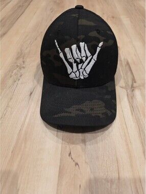 URT X C4 Foundation black Camouflage Trucker Hat with None Shaka Embroidery